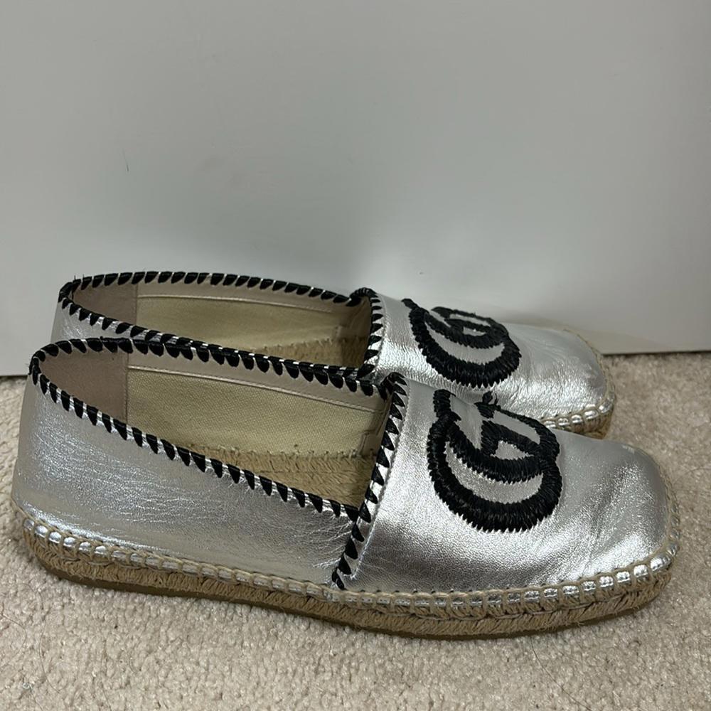 Gucci Silver and Black espadrilles - Picture 7 of 8